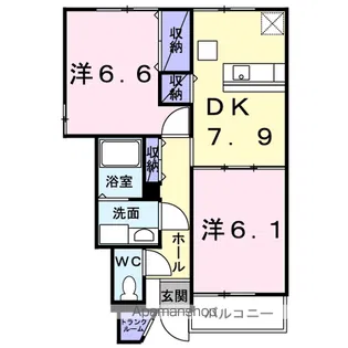 ビアン・ヴニュ【1階】の間取り