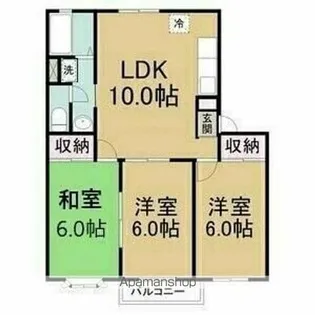 ケーエムハイツ【1階】の間取り