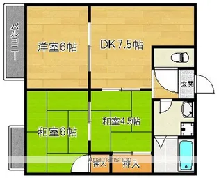 サンビレッジ津福【1階】の間取り