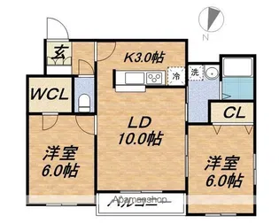 グランディール伏見【3階】の間取り