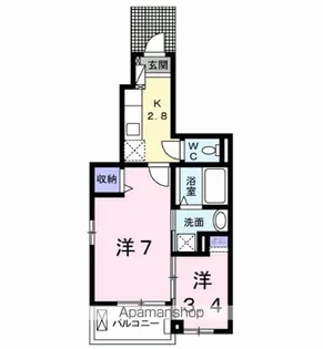 PROUD22並木【1階】の間取り