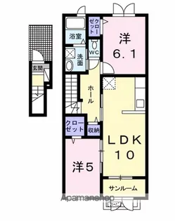 ラ ナチュールⅠ【2階】の間取り