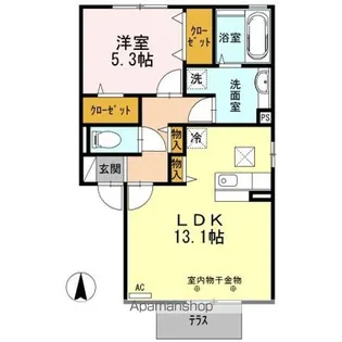 ボヌール K【1階】の間取り