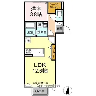 メゾンドポム【2階】の間取り