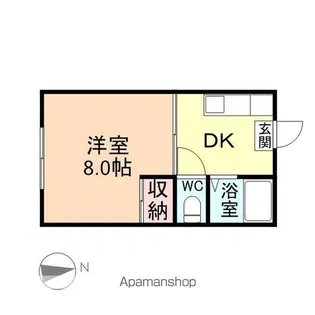 ビューライン駒見【3階】の間取り