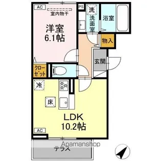 D PAINA HINO【1階】の間取り