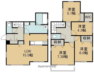 宮城県仙台市青葉区双葉ケ丘1丁目【一戸建】の間取り