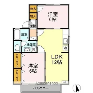 セジュール豊丘 A【2階】の間取り