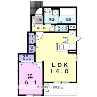 Field Stone A【1階】の間取り