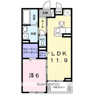 AVENIR新金岡【102号室】の間取り