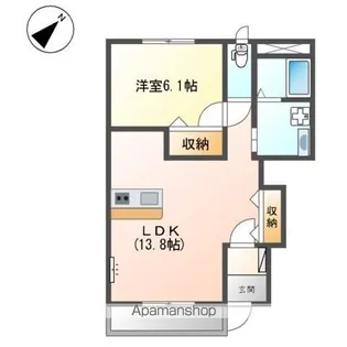 LUNAⅡ SAKURAI【1階】の間取り
