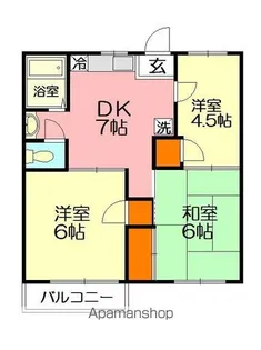 スカイハイツⅡ【1階】の間取り