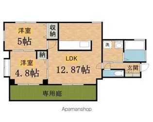 WINWIN北野【101号室】の間取り