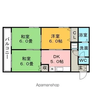 第1HIROハイツ【2階】の間取り