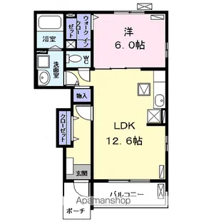 メゾンフクタ Ⅰ【1階】の間取り