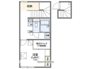 レオパレスPASSO【203号室】の間取り