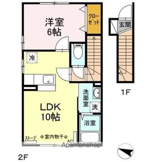 スリーゼ FUJI A【2階】の間取り
