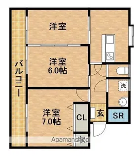 桃花ハイツ【3階】の間取り