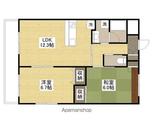ミニヨンフルールAWA【3階】の間取り