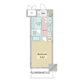 レジディア高岳【7階】の間取り