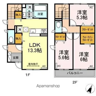 DPREMIUM A棟【102号室】の間取り