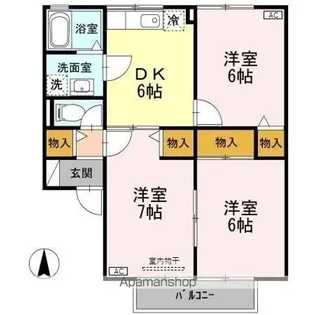 アメニティハウスS A【2階】の間取り