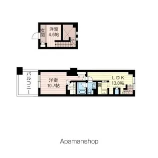 レジデンスシャルマン月島【7階】の間取り