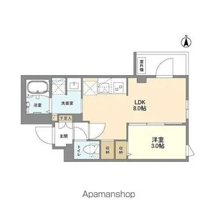 ウェルスクエア新高円寺【2階】の間取り