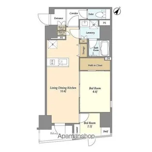 RESIA日本橋小伝馬町【10階】の間取り