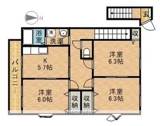 ハイステージ志都呂館Ⅰ【202号室】の間取り