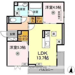 D-residence諸岡【1階】の間取り
