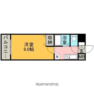 リファレンス県庁口【6階】の間取り