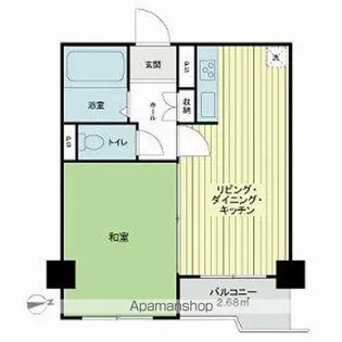 ウエスト早稲田マンション【3階】の間取り