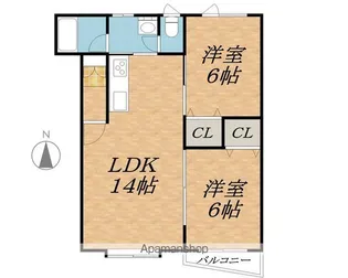 スィート北町【1階】の間取り