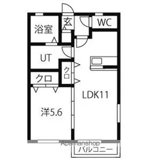 フロンティア泉【1階】の間取り