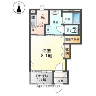 仲間町アパートA棟【101号室】の間取り