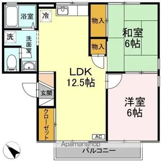 ピアニー I棟【I201号室】の間取り