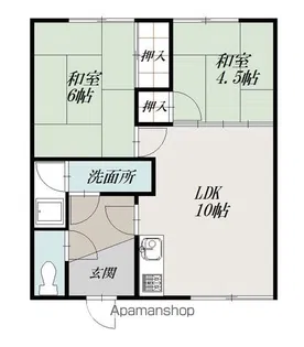 ハイ・ガーデン【10号室】の間取り