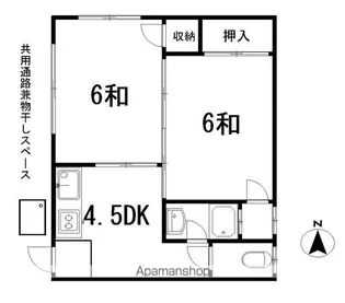 コーポ坂本【303号室】の間取り