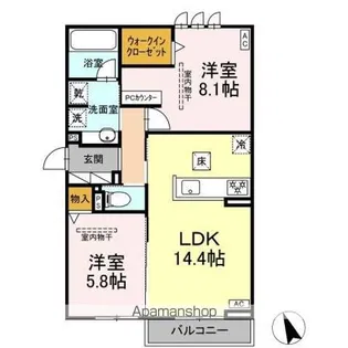 グラン ミリュウ【1階】の間取り