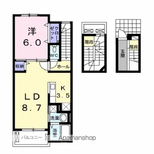 ラウレア・デュー バリー【3階】の間取り