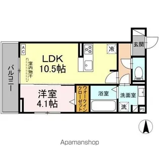 ルヴィータ庄内通【3階】の間取り