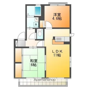 シェモワC【101号室号室】の間取り