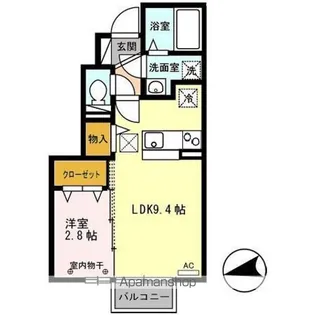 サンボナール B【1階】の間取り