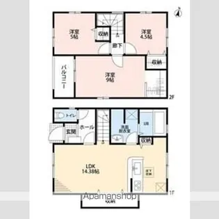 リーブルファイン野田市次木【1階】の間取り