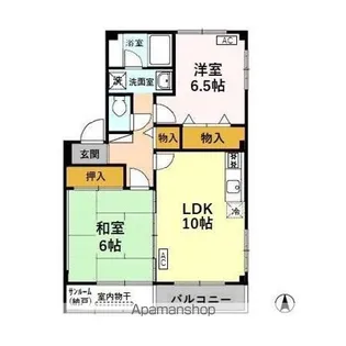 レジデンス横田南【2階】の間取り