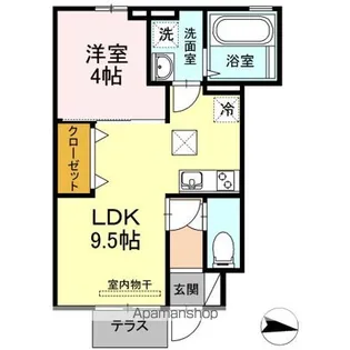コージィーコートプルミエ【1階】の間取り