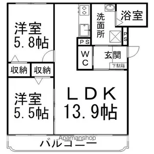 サンクレール常盤【3階】の間取り