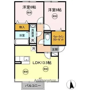 ルピナIWAI【2階】の間取り