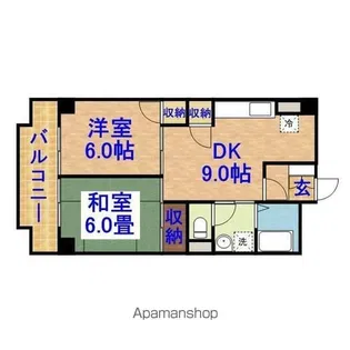 フラワーマンション【5階】の間取り